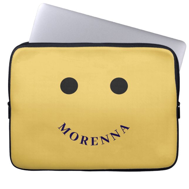 Funny Yellow Laptop Sleeve (Front)