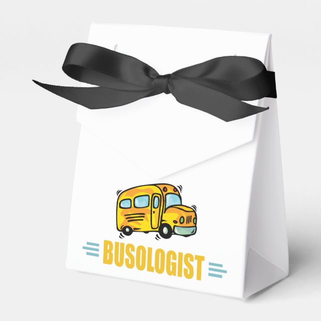 Funny Yellow School Bus Driver Humourous Favour Box (Front Side)