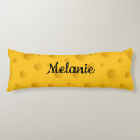 Funny yellow Swiss cheese pattern custom name
