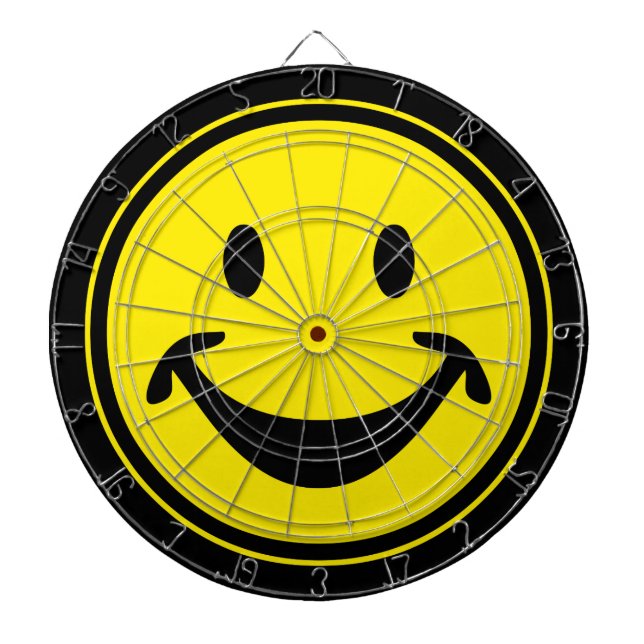 Funny yellow + your backg. & ideas dartboard (Front)
