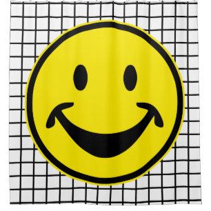Funny yellow + your backg. & ideas shower curtain