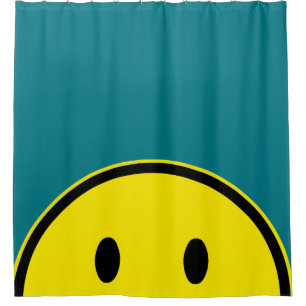 Funny yellow + your backg. & ideas shower curtain