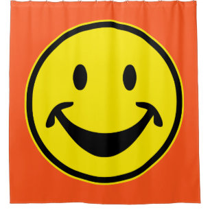 Funny yellow + your backg. & ideas shower curtain