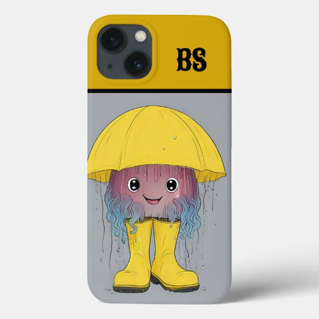 Funny Yellyfish in Rain Boots – Beach Humour Case-Mate iPhone Case (Back)