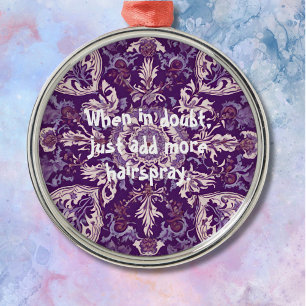 Funny yet Elegant Christmas Gifts for Hairdressers Metal Tree Decoration