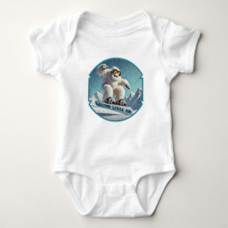 Funny Yeti Legend Snowboarding Winter Adventure Baby Bodysuit