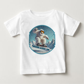 Funny Yeti Legend Snowboarding Winter Adventure Baby T-Shirt