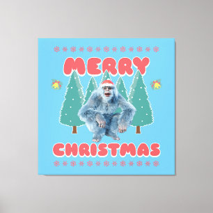 Funny Yeti - Merry Christmas Canvas Print