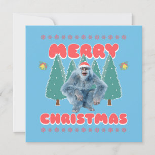 Funny Yeti - Merry Christmas Holiday Card