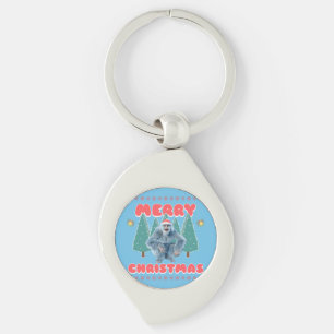 Funny Yeti - Merry Christmas Key Ring