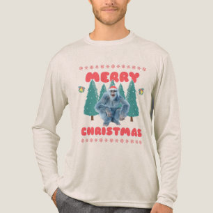 Funny Yeti - Merry Christmas Tri-Blend Shirt