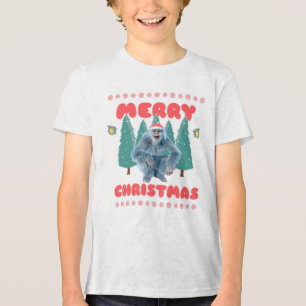 Funny Yeti - Merry Christmas Tri-Blend Shirt