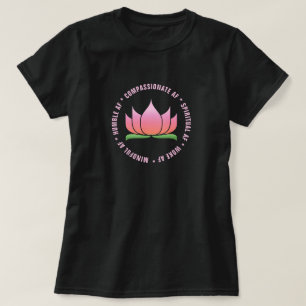 Funny Yoga "AF" Pink Lotus T-Shirt