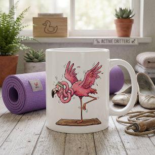 Funny Yoga Flamingo Workout Fail Coffee Mug