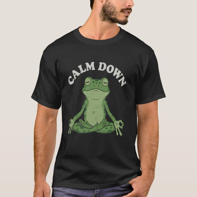 Funny Yoga Frog T-Shirt (Front)
