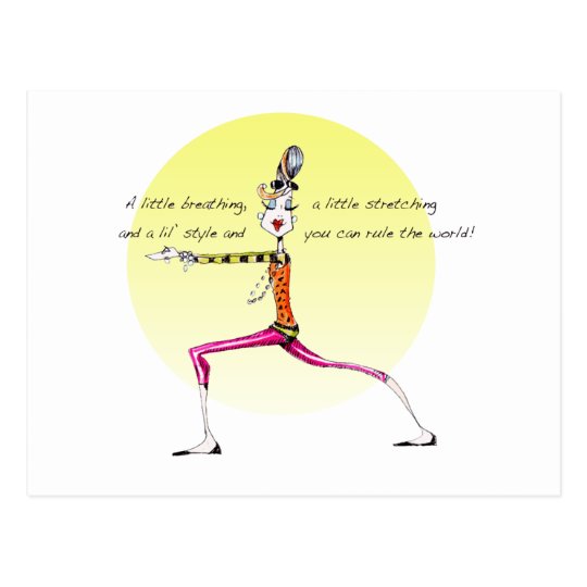 Funny Yoga Humour Post Card Suitable For Framing Zazzle Co Nz