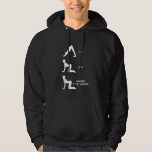 Funny Yoga Meditation Cat Cow Unicorn Hoodie
