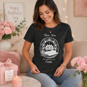 Funny Yoga Mum Lotus Mandala Mother's Day T-Shirt