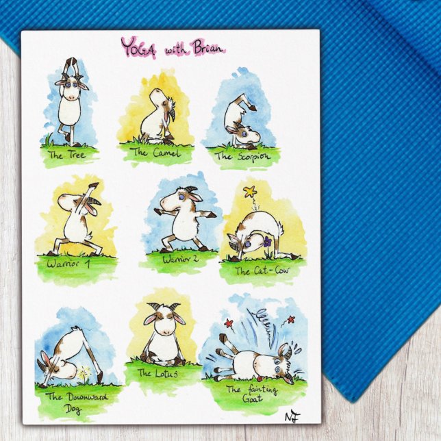 Funny Yoga postcard  (Creator Uploaded)