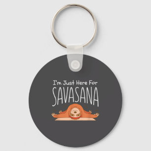 Funny Yoga Savasana Sloth Se Namaste Quote Key Ring