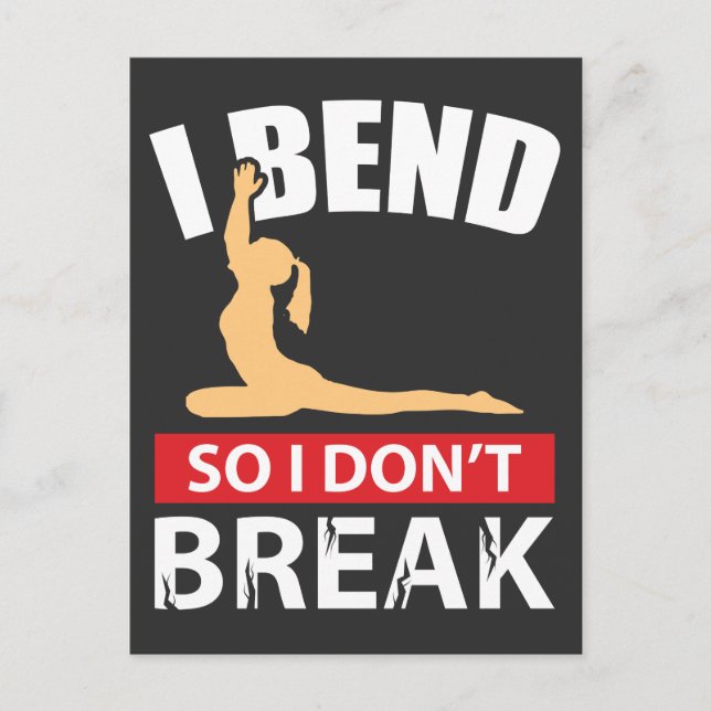 Funny Yoga Saying Postcard (Front)