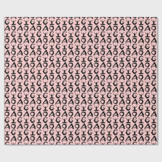 Funny Yoga Silhouettes Tiled Pattern Wrapping Paper