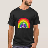 Funny Yoga Skeleton, Rainbow, Meditation, Chakra