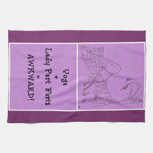 Funny Yoga Tea Towel (Horizontal)
