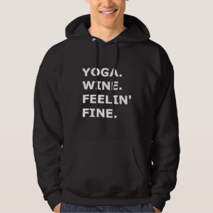 Funny Yoga Wine Hoodie