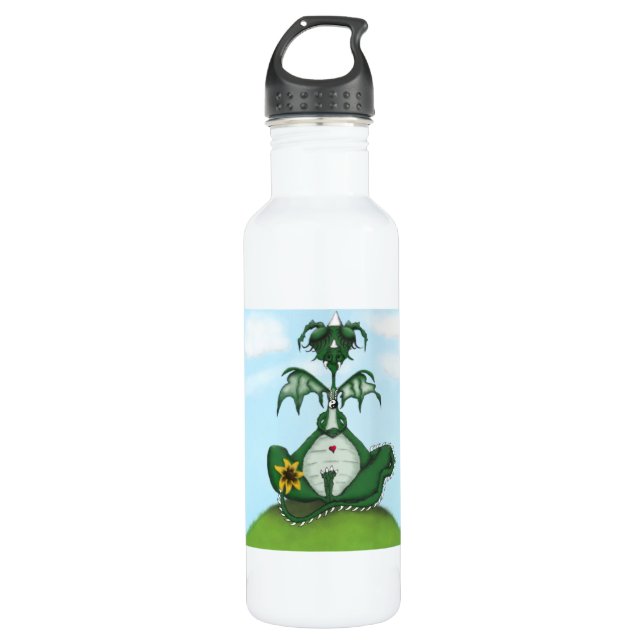 Funny Yogi Dragon Painting 710 Ml Water Bottle (Front)