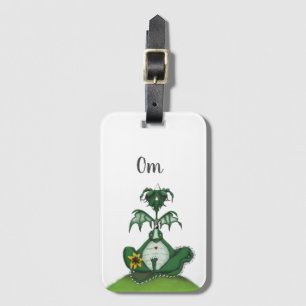 Funny Yogi Dragon Painting Luggage Tag