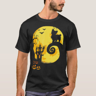 Funny Yorkie And Moon Halloween Costume  T-Shirt