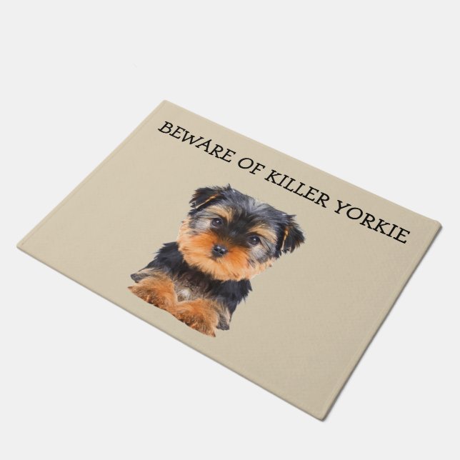 Funny Yorkie Dog Breed Doormat (Angled)