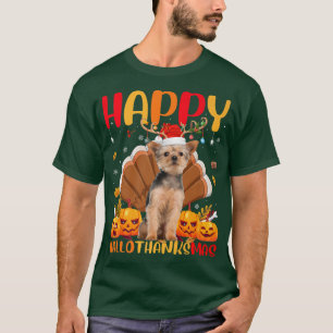 Funny Yorkie Dog Lover Happy Yorkie HelloThanksMas T-Shirt