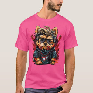 Funny Yorkshire Terrier Cute Rapper Hip Hop Rb T-Shirt