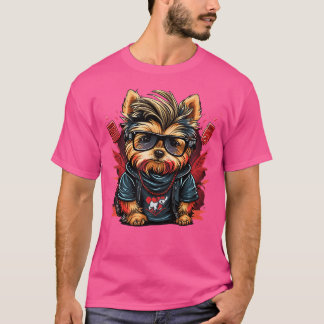 Funny Yorkshire Terrier Cute Rapper Hip Hop Rb T-Shirt