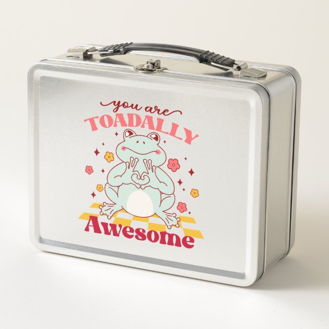 Funny You Are Awesome Pun Metal Lunch Box (Front)