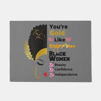 Funny You are gold like honey bee black women ,ama Doormat