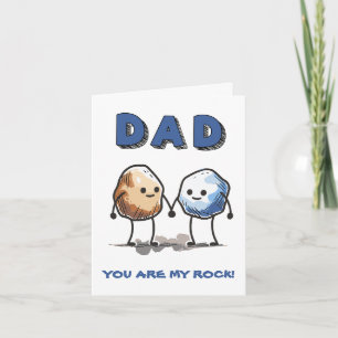 Funny You Are My Rock Pun Joke Humour Fathers Day Card