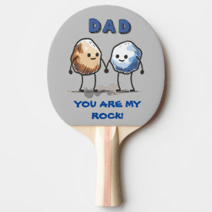 Funny You Are My Rock Pun Joke Humour Fathers Day Ping Pong Paddle