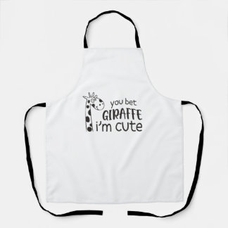 Funny You Bet Giraffe I'm Cute - Giraffe Lover Boy Apron