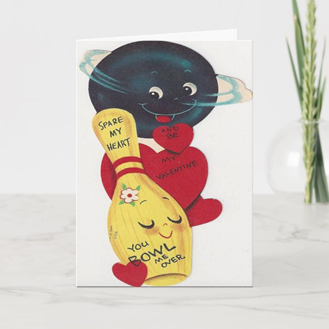 Funny You Bowl Me Over Valentine's Day Card (Front)