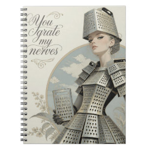 Funny You Grate My Nerves Cheese Grater Lady Notebook