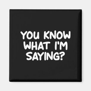Funny, You Know What I'm Saying, Joke Sarcastic Fa Magnet
