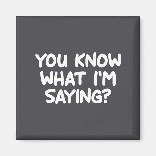 Funny, You Know What I'm Saying, Joke Sarcastic Fa Magnet (Front)