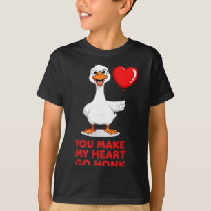 Funny You Make My Heart Go Honk Matching Valentine T-Shirt