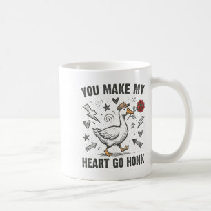 Funny You Make My Heart Go Honk Silly Goose Valent Coffee Mug