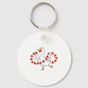 Funny You Make My Heart Go Honk Silly Goose Valent Key Ring