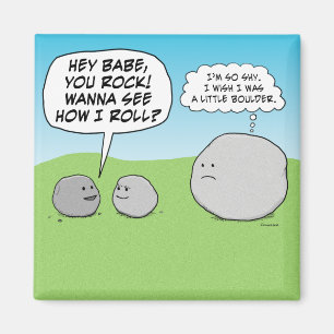 Funny You Rock Little Boulder Fridge Magnet