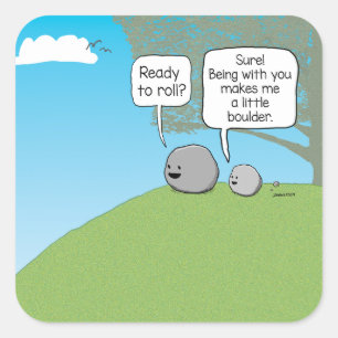 Funny You Rock Little Boulder  Square Sticker
